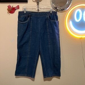 Vintage 100% cotton Jean capris size large